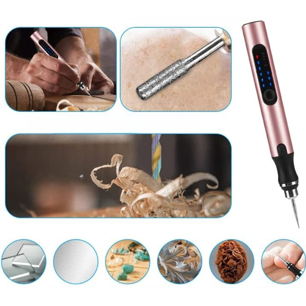 Charly | USB Rechargeable Engraving Pen | Precise and Quiet | Metal, Adjustable Speed