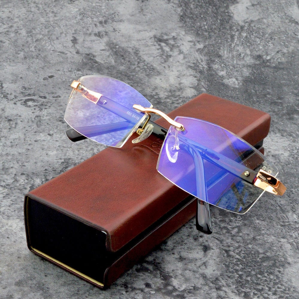 Charly | Viselio Intelligent Reading Glasses with Progressive Lenses | Ultra-Light & Blue Light Filter | For Near & Distant Vision | Titanium Frame TR90