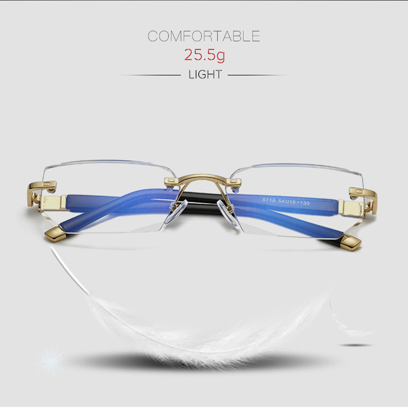 Charly | Viselio Intelligent Reading Glasses with Progressive Lenses | Ultra-Light & Blue Light Filter | For Near & Distant Vision | Titanium Frame TR90