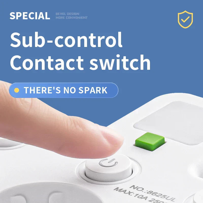 Charly VOLTRIQ ProLine | 3–4 outlets + 2× USB & 1× Type-C | 2500 W | Surge Protection & Control Switch