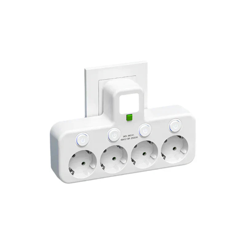 Charly VOLTRIQ ProLine | 3–4 outlets + 2× USB & 1× Type-C | 2500 W | Surge Protection & Control Switch