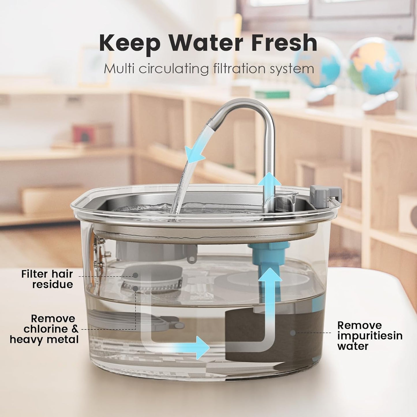 Charly | Water Fountain Stainless Steel 3.2L