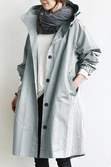 Charly | Waterproof and windproof trench coat for women with hood