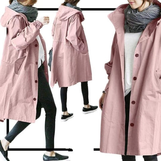 Charly | Waterproof and windproof trench coat for women with hood
