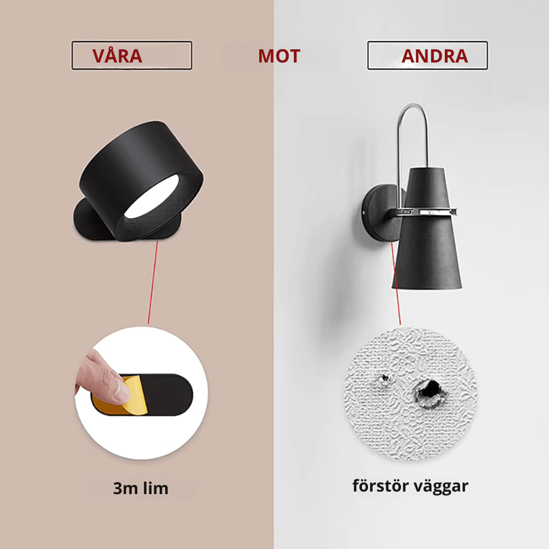 Charly | Wireless Nordic Wall Lamp with Remote Control