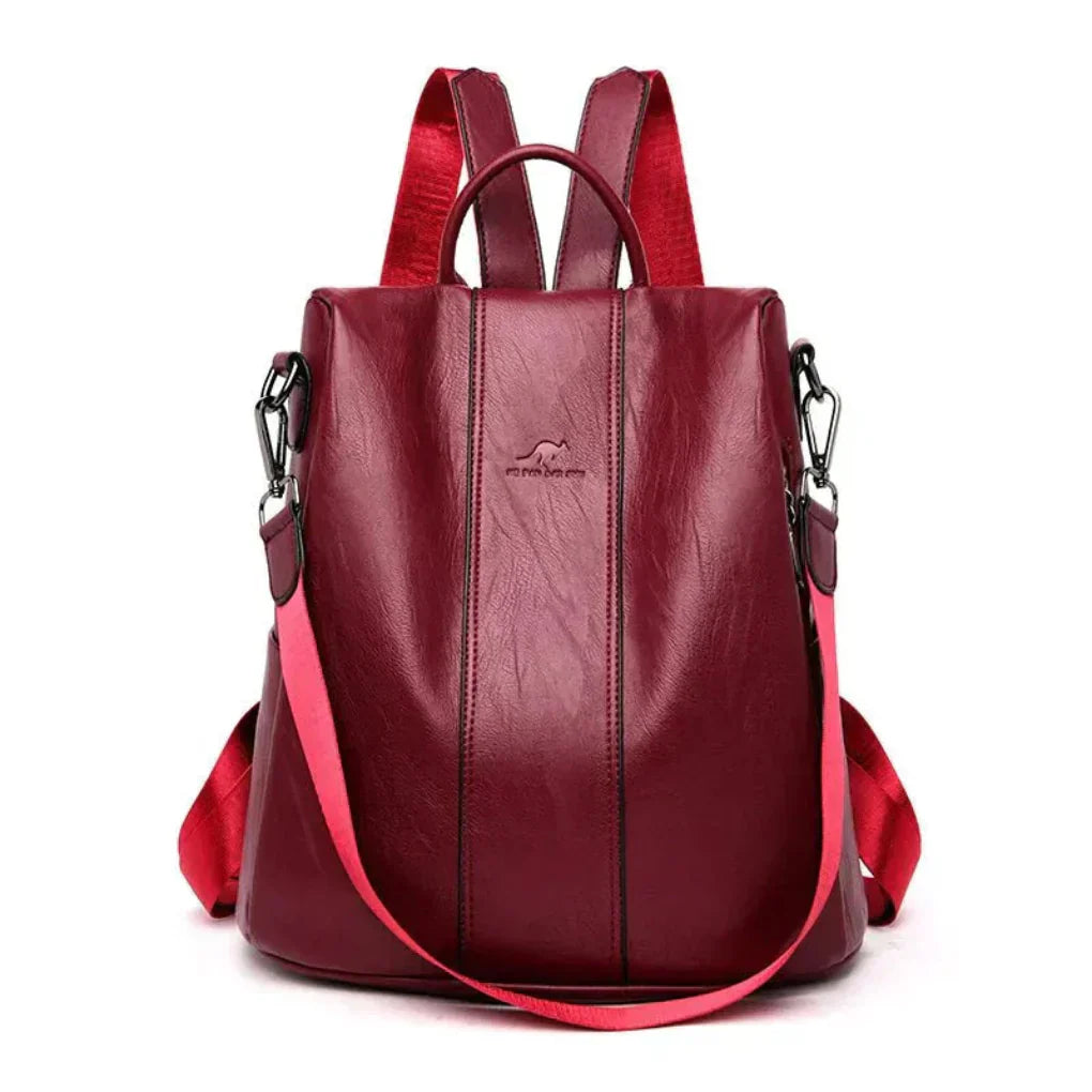 Charly | Women's Anti-Theft Backpack - Convertible Leather Style