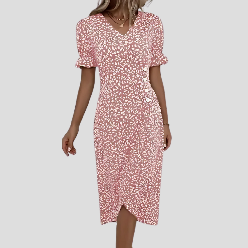Charly | Women's Button Front Floral Midi Dress