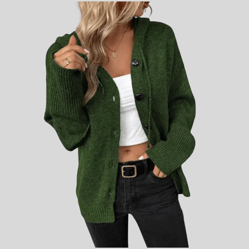 Charly | Women's Button-Up Hooded Cardigan