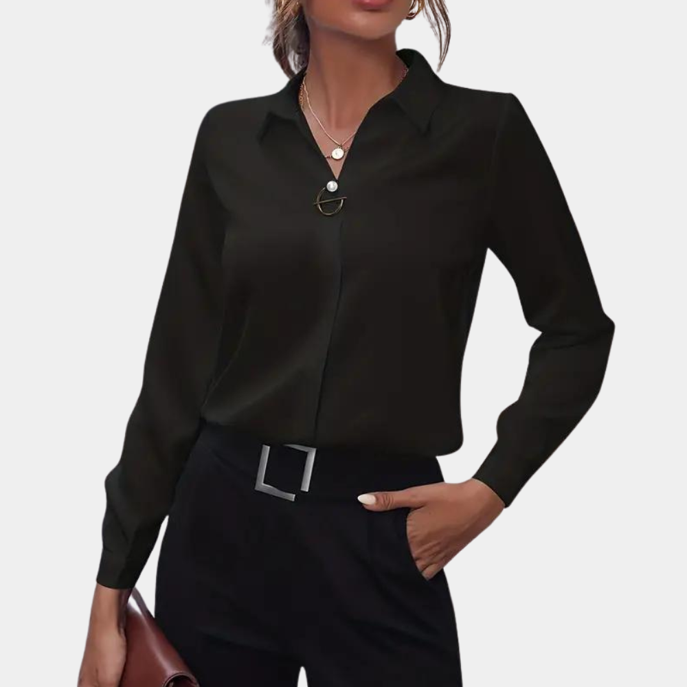 Charly | Women's Button-Up Shirt with Ring Detail