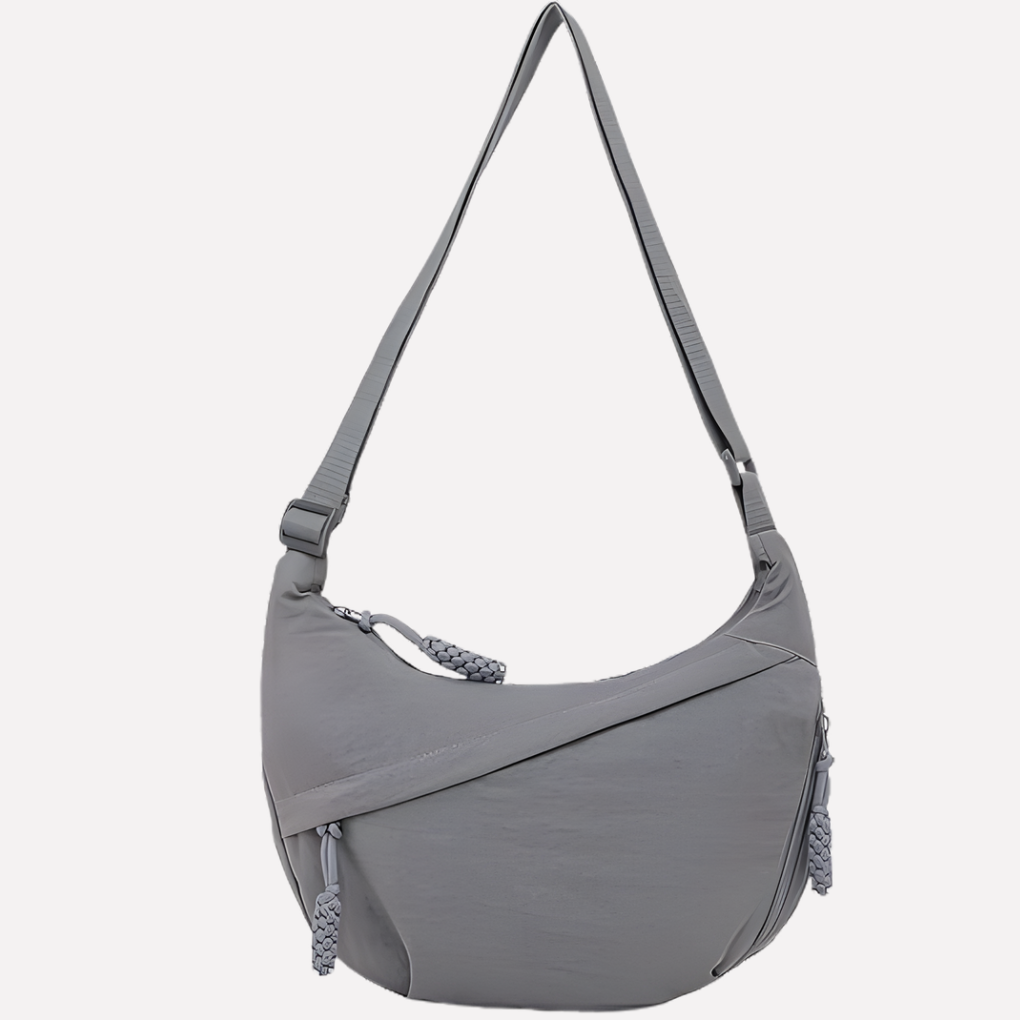 Charly | Women's Crescent Shoulder Bag with Braided Detail