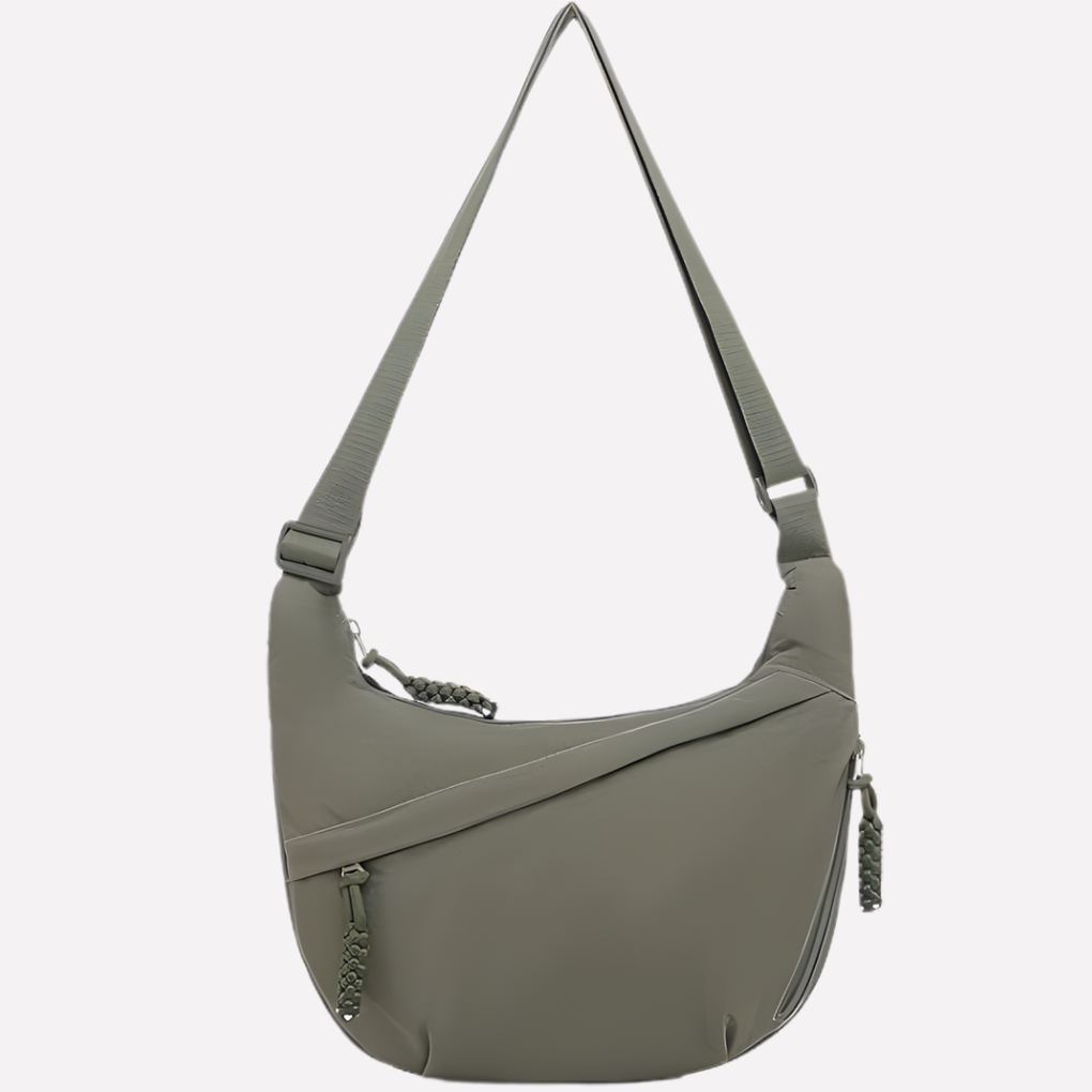 Charly | Women's Crescent Shoulder Bag with Braided Detail