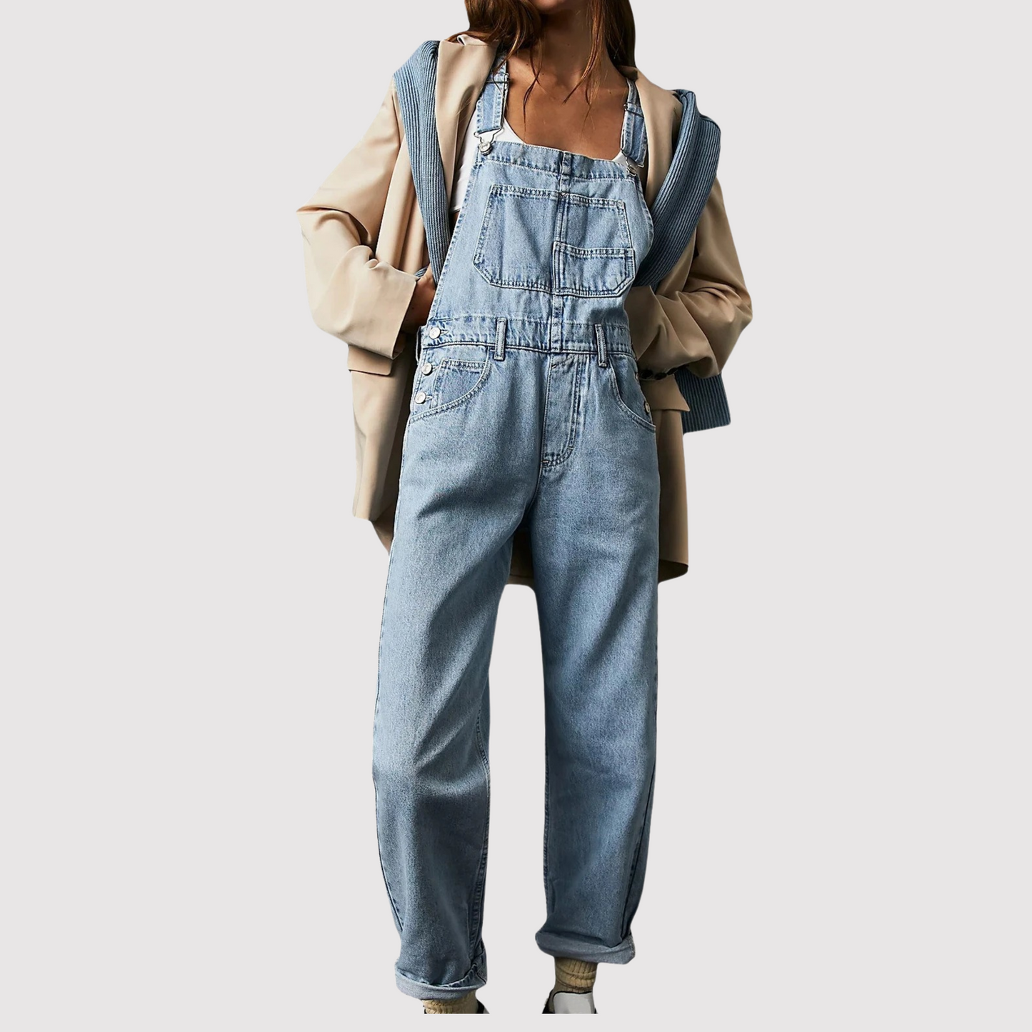 Charly | Women's Denim Overalls Relaxed Fit Jumpsuit