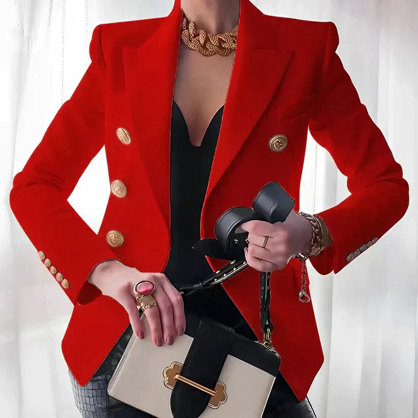 Charly | Women's Double-Breasted Blazer with Gold Buttons