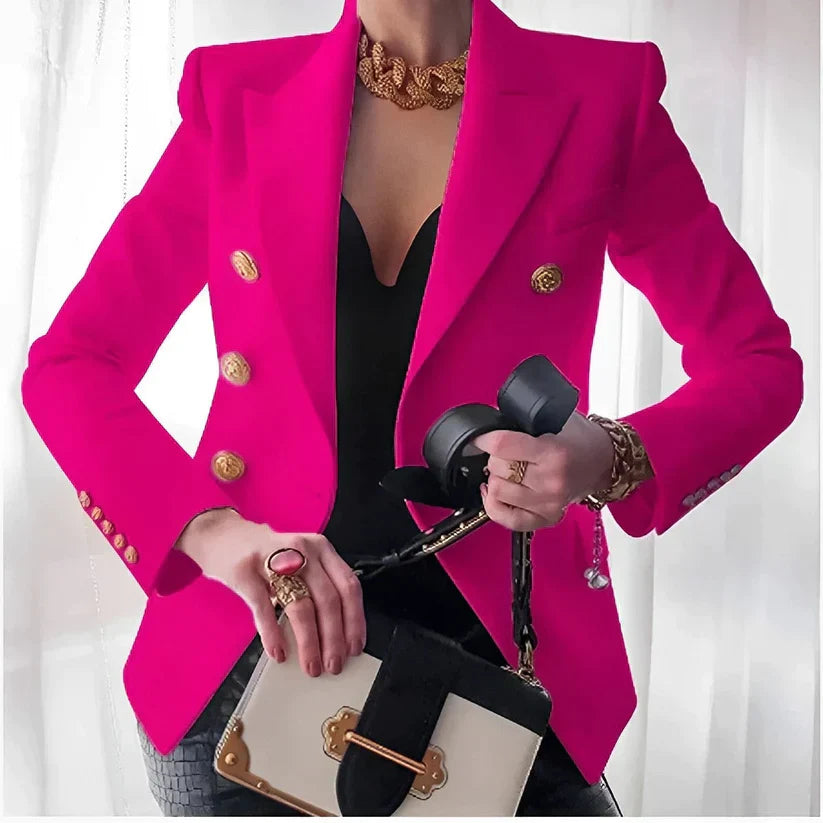 Charly | Women's Double-Breasted Blazer with Gold Buttons