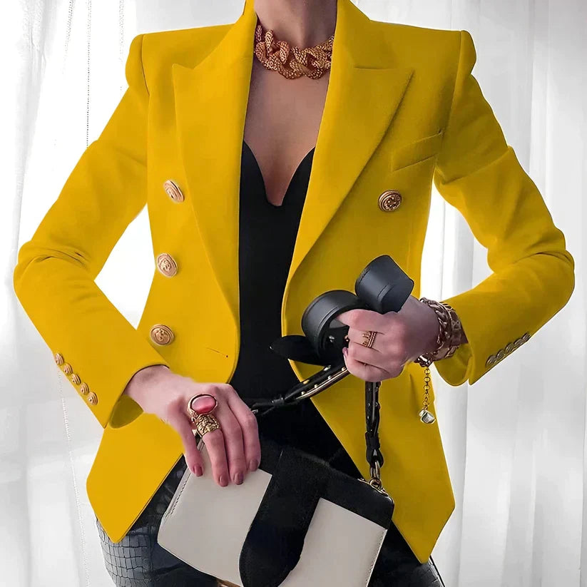 Charly | Women's Double-Breasted Blazer with Gold Buttons