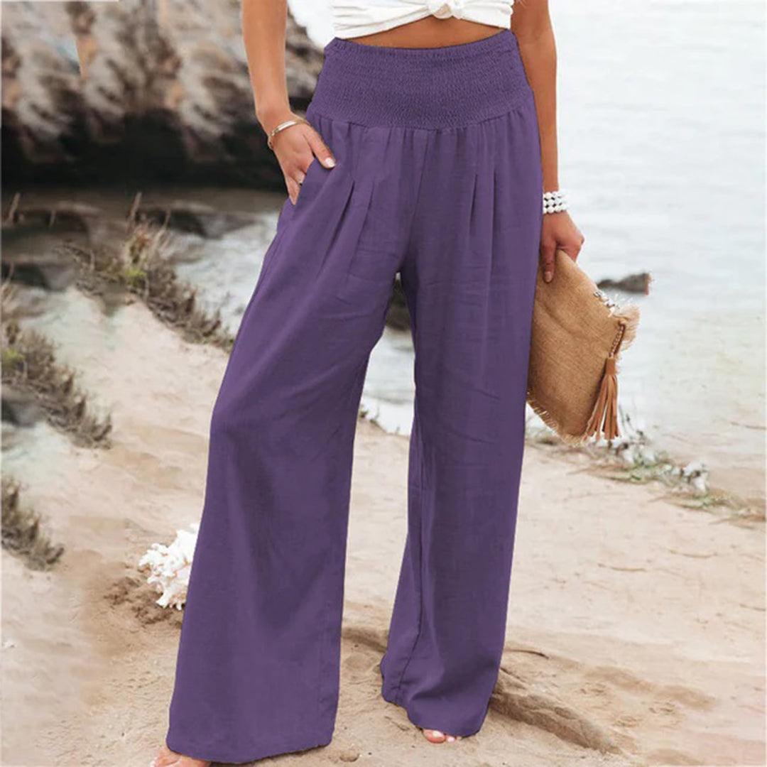 Charly | Women's High Waisted Wide Leg Pants