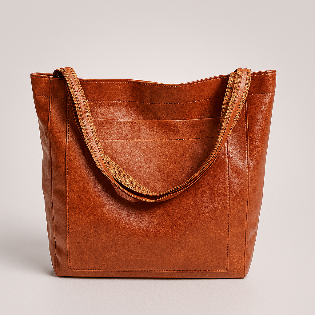 Charly | Women's Large Tote Shoulder Bag with Exterior Pocket
