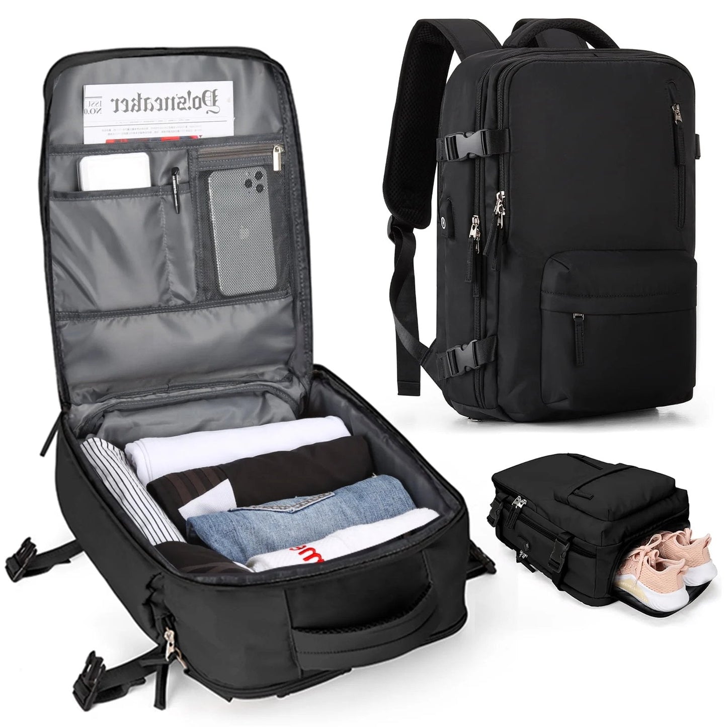 Charly | Women's Large Travel Backpack – Waterproof Hiking Backpack | Anti-Theft
