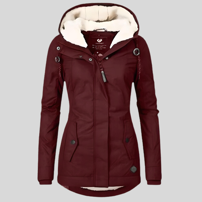 Charly | Women's Long Waterproof Parka with Sherpa Lining