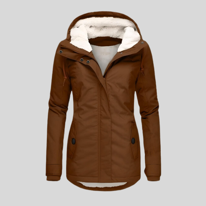 Charly | Women's Long Waterproof Parka with Sherpa Lining