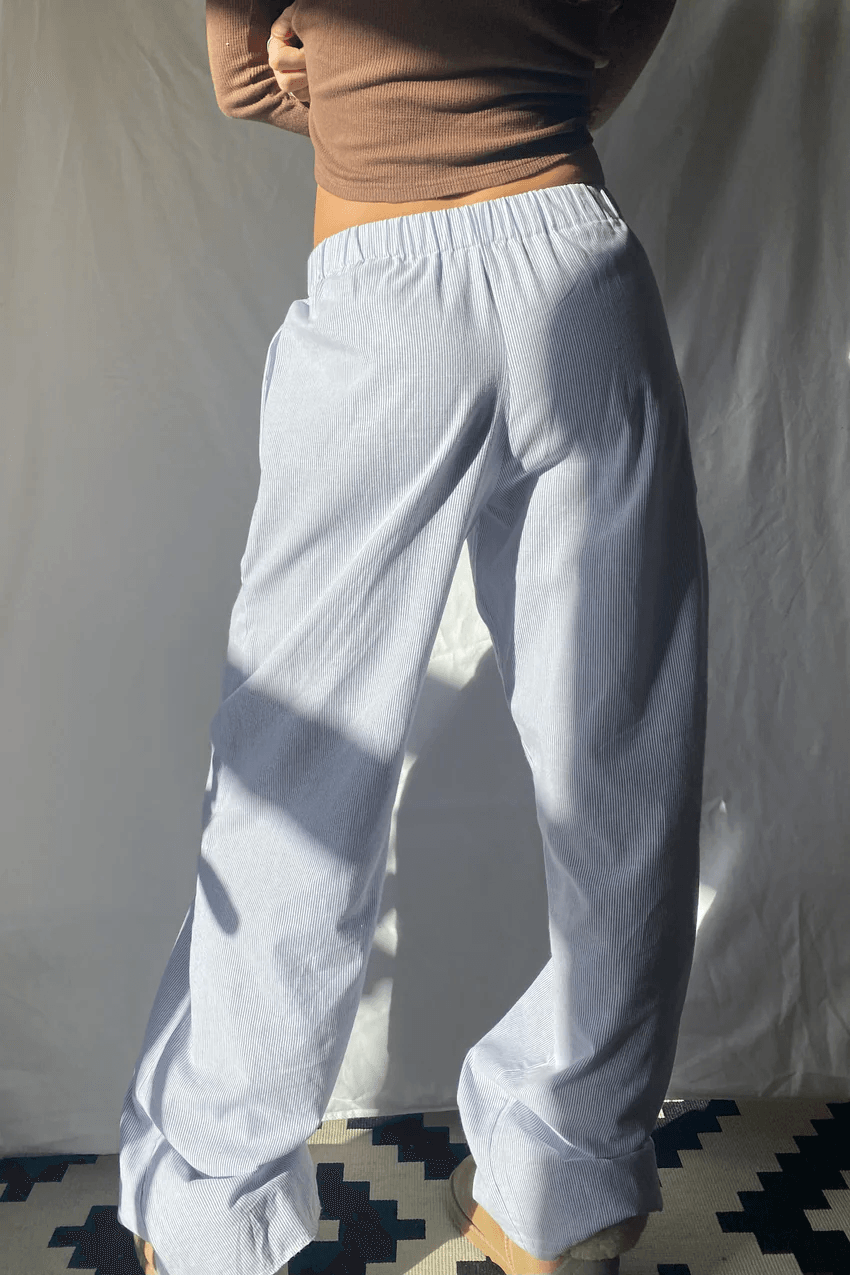 Charly | Women's Lounge Pants Pinstripe Relaxed Fit
