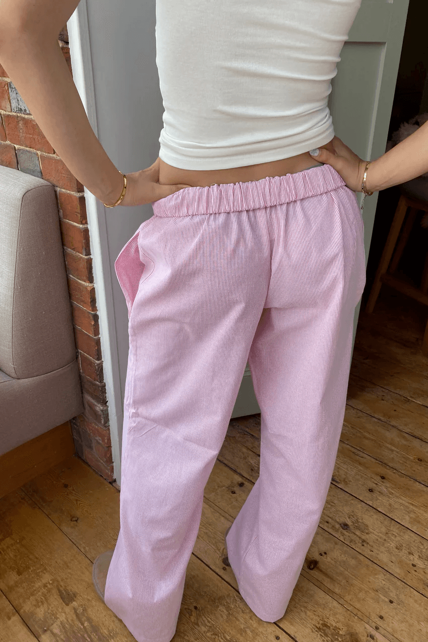 Charly | Women's Lounge Pants Pinstripe Relaxed Fit