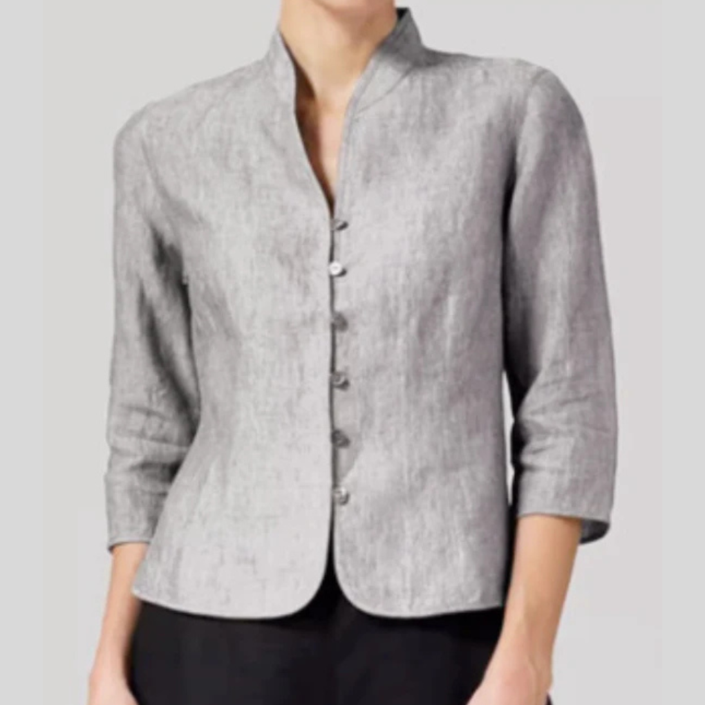 Charly | Women's Mandarin Collar Button-Up Blouse