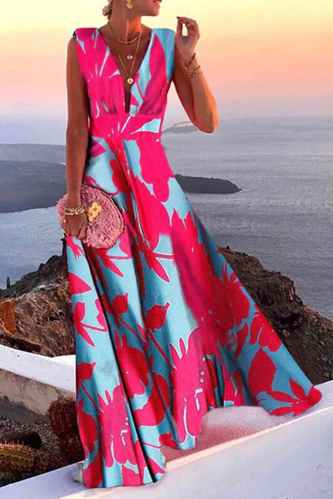 Charly | Women's Maxi Dress With Geometric Print