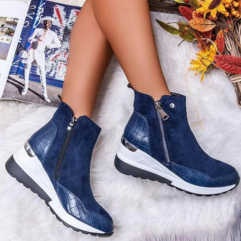Charly | Women's Orthopedic High-Top Sneakers with Side Zip