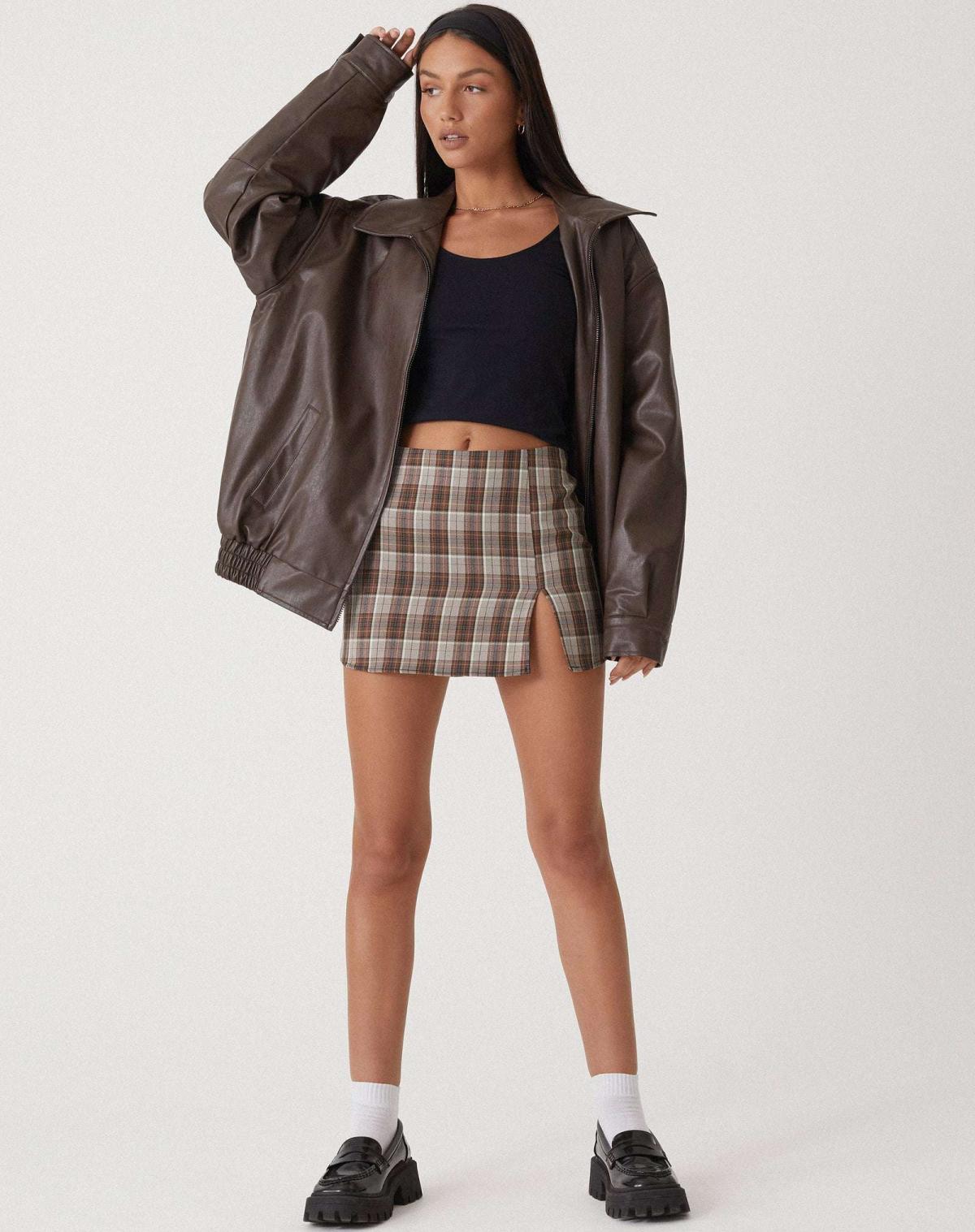 Charly | Women's Oversized Faux Leather Bomber Jacket