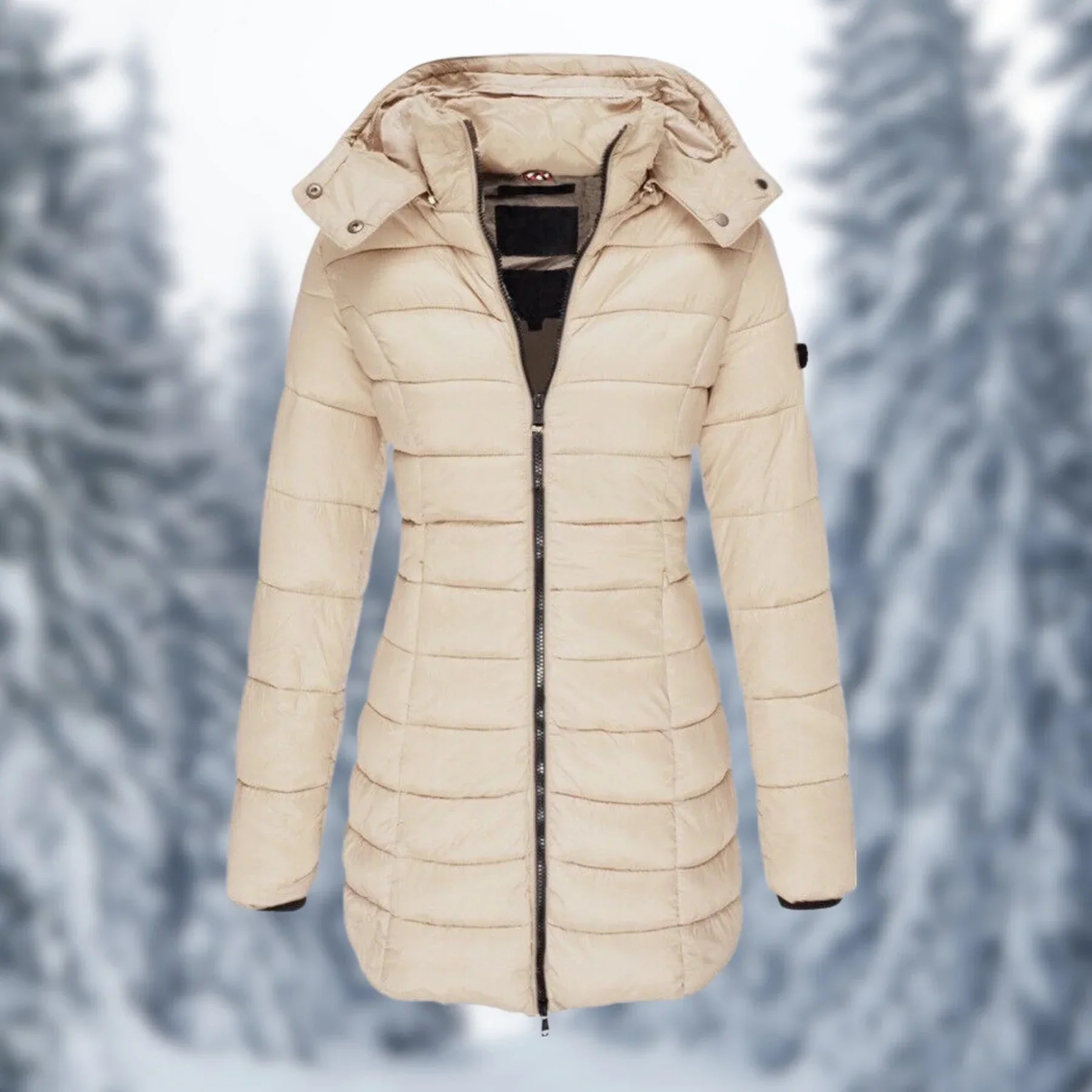 Charly | Women's Padded Mid-Length Winter Coat with Hood