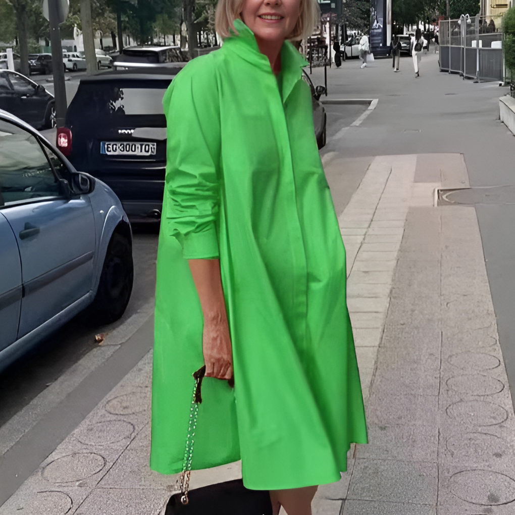 Charly | Women's Polo Shirt Dress with Button Placket