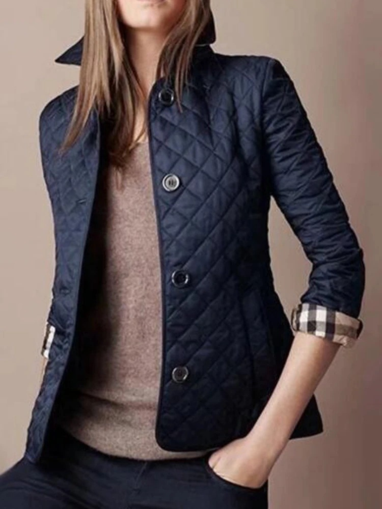 Charly | Women's Quilted Jacket with Snap Button Front