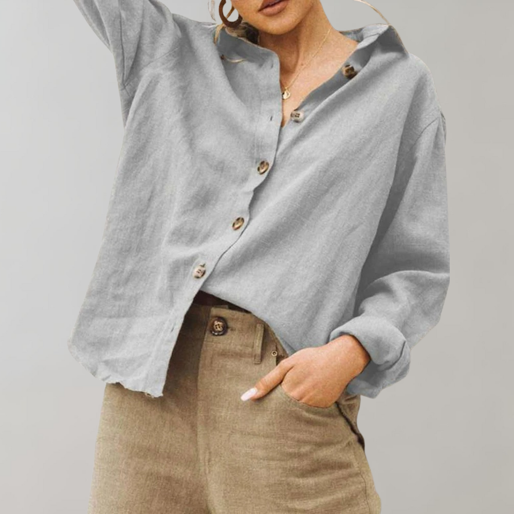 Charly | Women's Relaxed Fit Button-Down Blouse