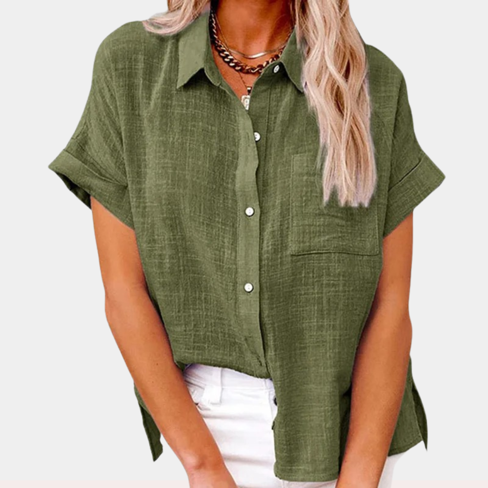 Charly | Women's Short Sleeve Button-Up Shirt