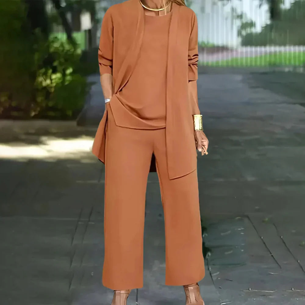 Charly | Women's Three-Piece Pantsuit Set with Blazer and Trousers