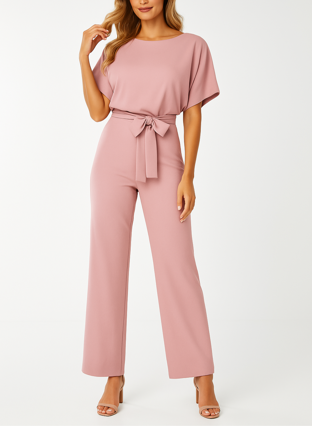 Charly | Women's Wide Leg Jumpsuit with Belt