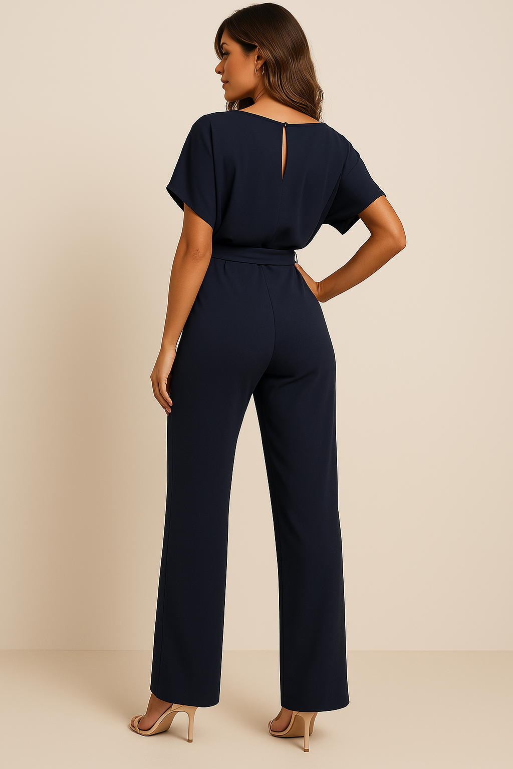 Charly | Women's Wide Leg Jumpsuit with Belt