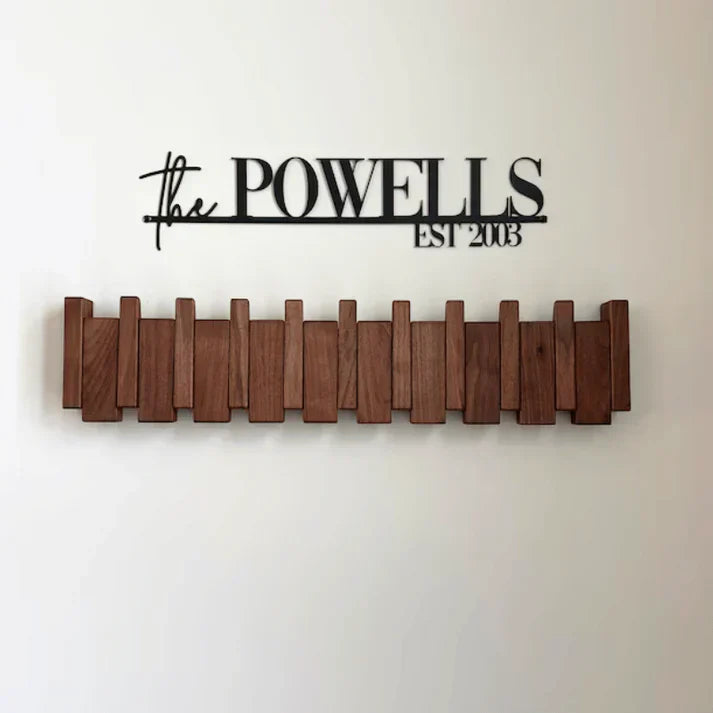 Charly | Wooden Coat Rack with Piano Key Design