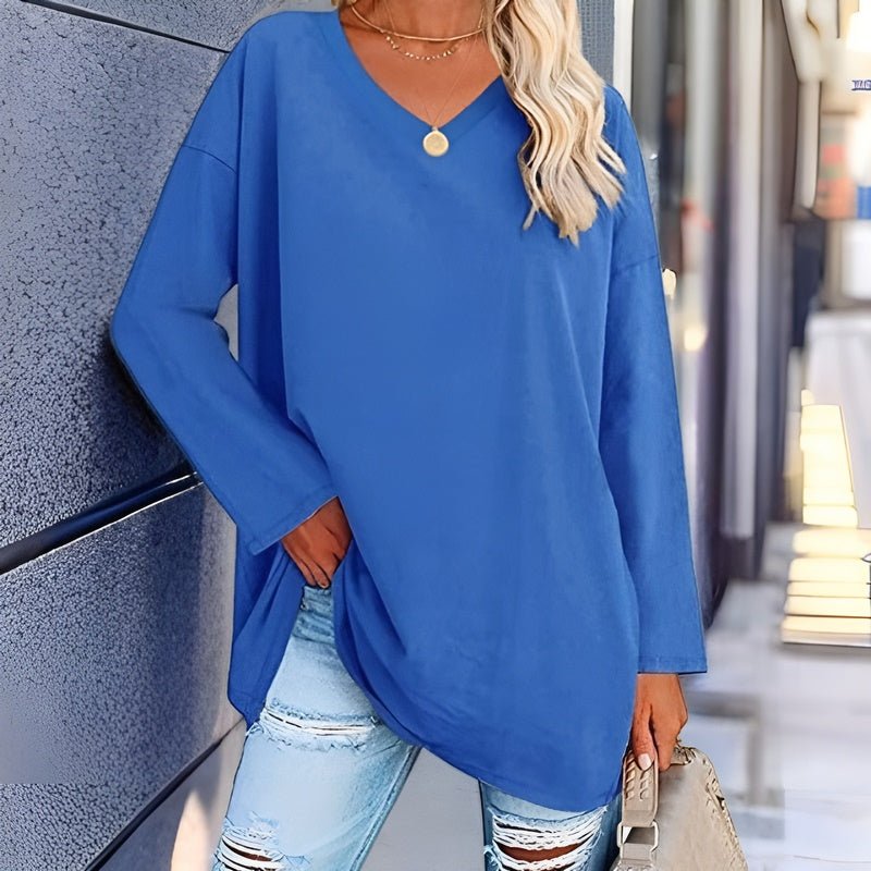 Charly - Your Trendy Long Sleeve Shirt with V-Neck for Comfort