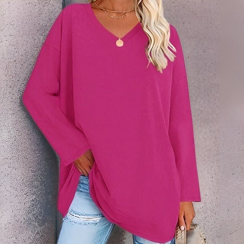 Charly - Your Trendy Long Sleeve Shirt with V-Neck for Comfort
