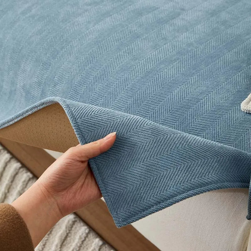 Chenille Sofa Cover with Chevron Pattern – VeluraShield