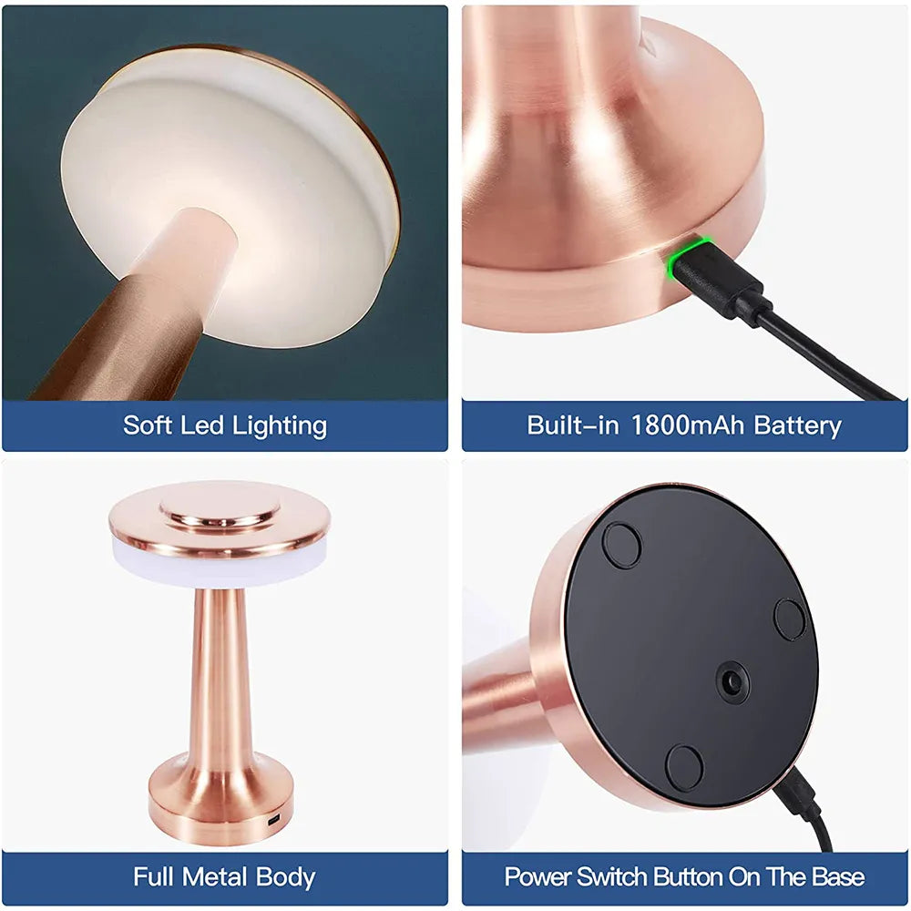 Classic Wireless Portable LED Table Lamp - LumiCrest