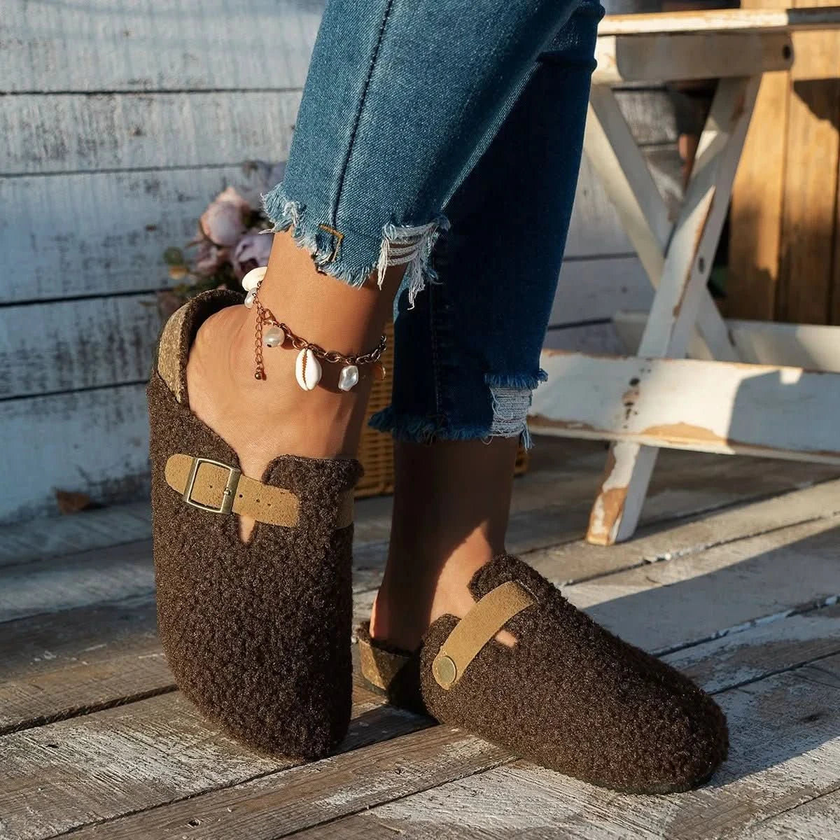 CONTRORTLUXE – Luxurious Sheepskin Wool Shoes for Ultimate Winter Comfort