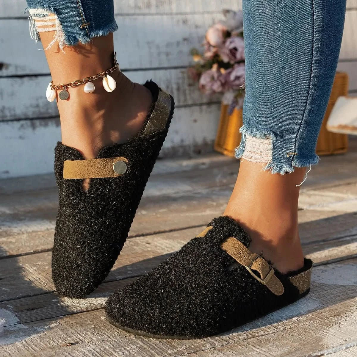 CONTRORTLUXE – Luxurious Sheepskin Wool Shoes for Ultimate Winter Comfort