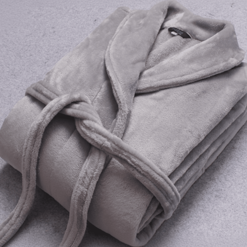 COZYCORAL – Light winter bathrobe made of coral fleece with belt & side pockets