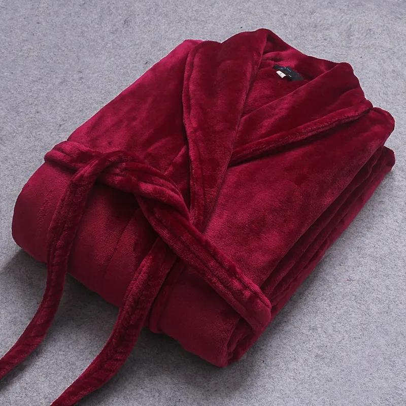 COZYCORAL – Light winter bathrobe made of coral fleece with belt & side pockets