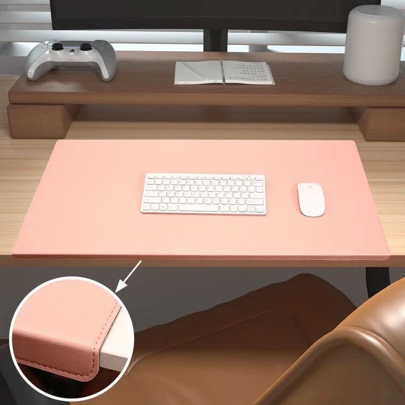 DESKCOMFORT – Ergonomic PU Leather Desk Mat with Wrist Support