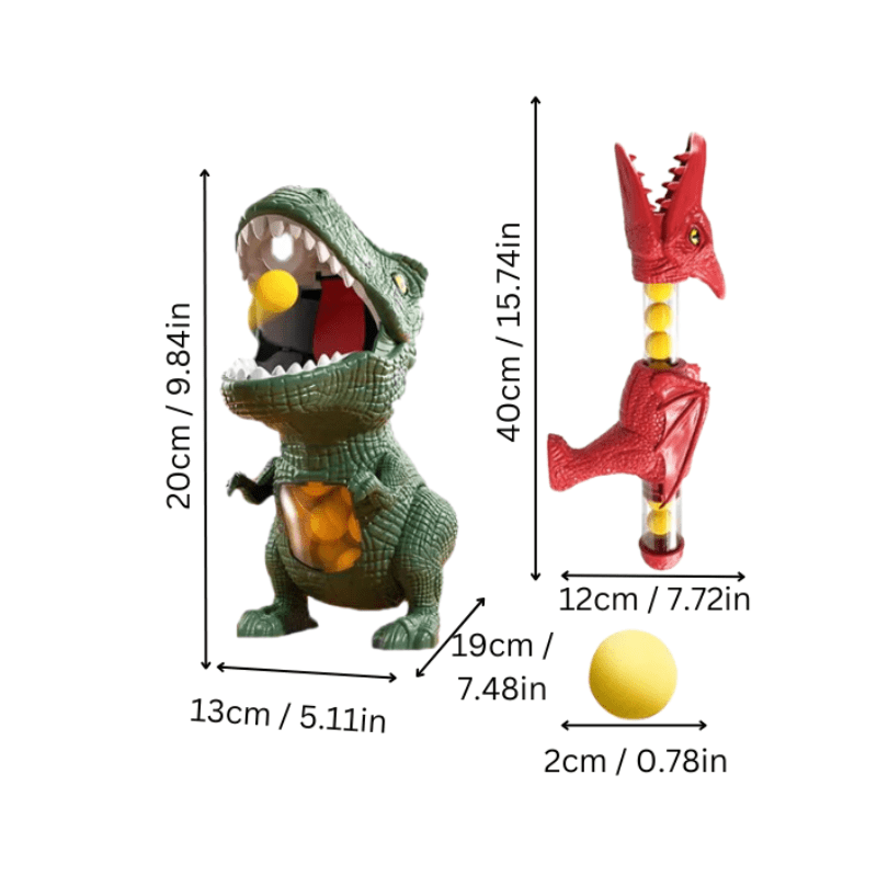 DINOPOP BLASTER – Dinosaur shooting game for children with soft foam balls & target board