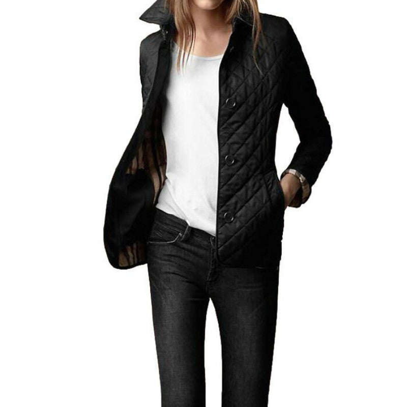 Elegant Buttoned Long Sleeve Jacket with Collar